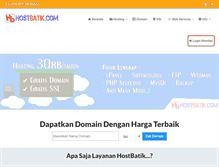 Tablet Screenshot of hostbatik.com